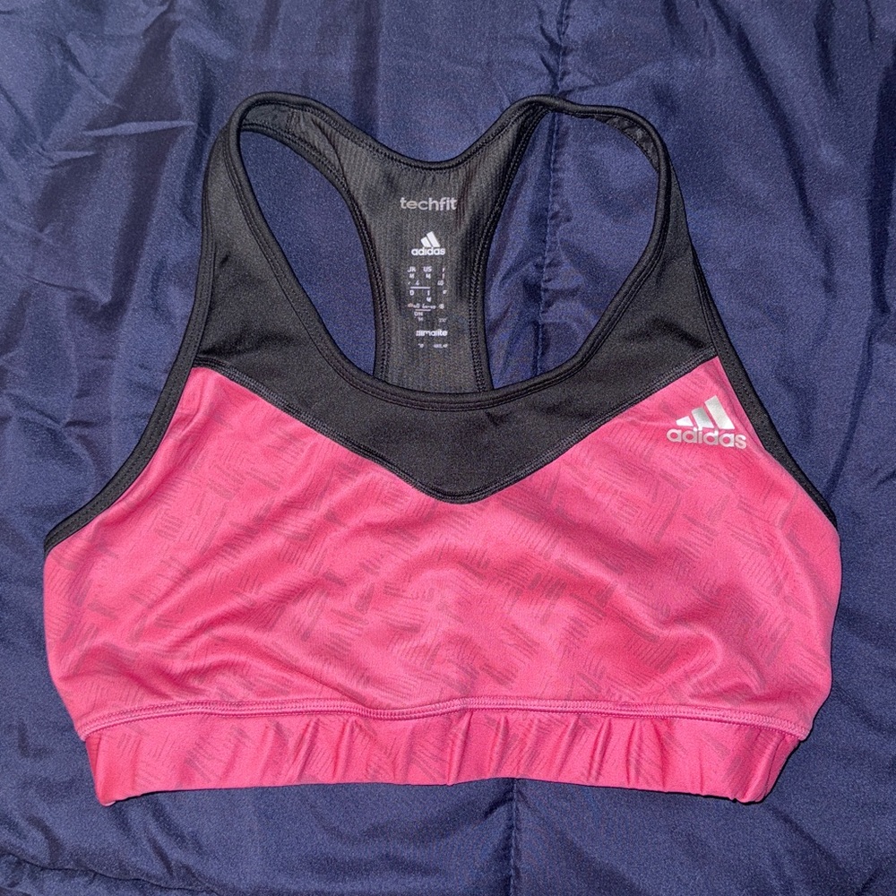 Pink & Black sports bra